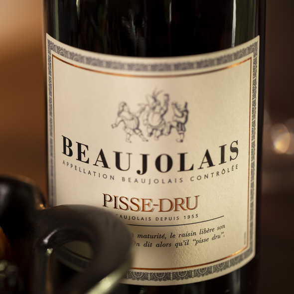 etiquette beaujolais pisse-dru