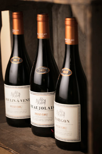 Collection de vins rouges Beaujolais Pisse-Dru 
